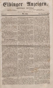 Elbinger Anzeigen, Nr. 94. Mittwoch, 23. November 1853