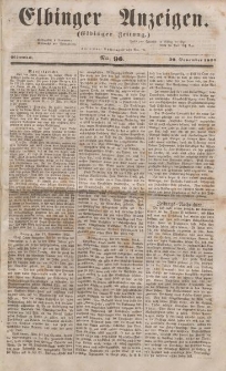 Elbinger Anzeigen, Nr. 96. Mittwoch, 30. November 1853