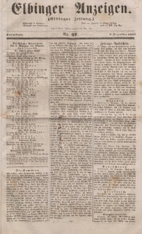 Elbinger Anzeigen, Nr. 97. Sonnabend, 3. Dezember 1853