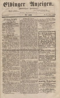 Elbinger Anzeigen, Nr. 101. Sonnabend, 17. Dezember 1853