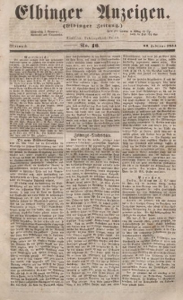 Elbinger Anzeigen, Nr. 16. Mittwoch, 22. Februar 1854