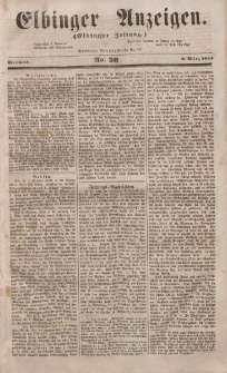 Elbinger Anzeigen, Nr. 20. Mittwoch, 8. März 1854