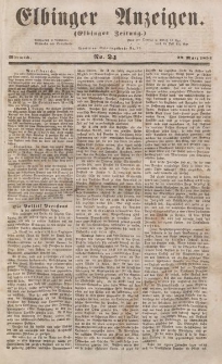 Elbinger Anzeigen, Nr. 24. Mittwoch, 22. März 1854