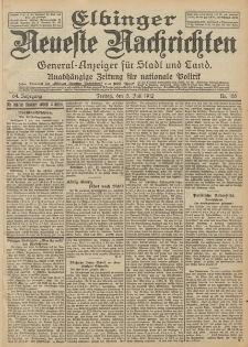 Elbinger Neueste Nachrichten, Nr. 155 Freitag 5 Juli 1912 64. Jahrgang