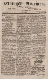 Elbinger Anzeigen, Nr. 33. Sonnabend, 22. April 1854