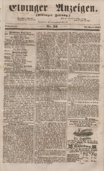 Elbinger Anzeigen, Nr. 33. Sonnabend, 22. April 1854