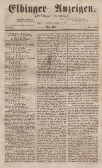 Elbinger Anzeigen, Nr. 38. Dienstag, 9. Mai 1854