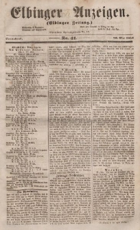 Elbinger Anzeigen, Nr. 41. Sonnabend, 20. Mai 1854