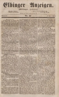 Elbinger Anzeigen, Nr. 46. Mittwoch, 7. Juni 1854