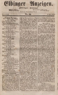 Elbinger Anzeigen, Nr. 55. Sonnabend, 8. Juli 1854