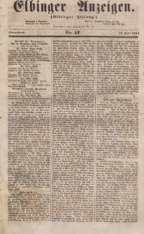Elbinger Anzeigen, Nr. 57. Sonnabend, 15. Juli 1854