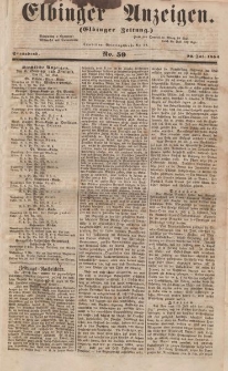 Elbinger Anzeigen, Nr. 59. Sonnabend, 22. Juli 1854