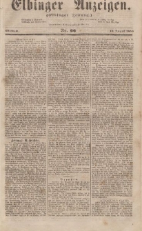 Elbinger Anzeigen, Nr. 66. Mittwoch, 16. August 1854