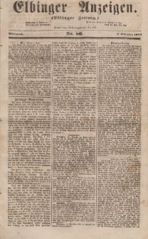 Elbinger Anzeigen, Nr. 80. Mittwoch, 4. Oktober 1854