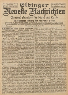Elbinger Neueste Nachrichten, Nr. 160 Donnerstag 11 Juli 1912 64. Jahrgang