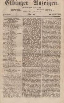 Elbinger Anzeigen, Nr. 88. Sonnabend, 28. Oktober 1854