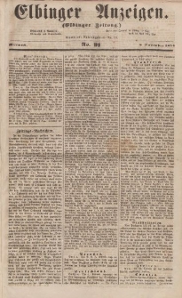 Elbinger Anzeigen, Nr. 91. Mittwoch, 8. November 1854