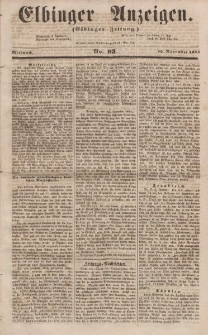 Elbinger Anzeigen, Nr. 93. Mittwoch, 15. November 1854