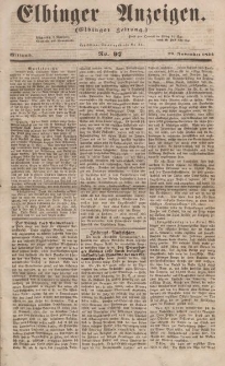 Elbinger Anzeigen, Nr. 97. Mittwoch, 29. November 1854