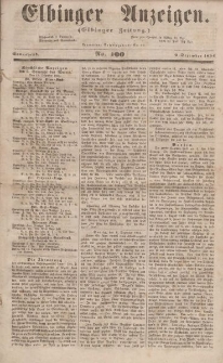 Elbinger Anzeigen, Nr. 100. Sonnabend, 9. Dezember 1854