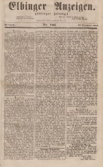 Elbinger Anzeigen, Nr. 101. Mittwoch, 13. Dezember 1854