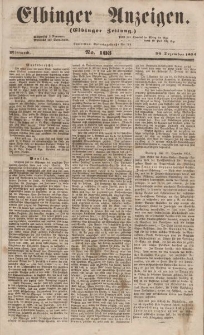 Elbinger Anzeigen, Nr. 103. Mittwoch, 20. Dezember 1854