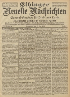 Elbinger Neueste Nachrichten, Nr. 162 Sonnabend 13 Juli 1912 64. Jahrgang