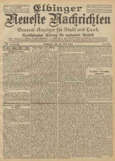 Elbinger Neueste Nachrichten, Nr. 164 Dienstag 16 Juli 1912 64. Jahrgang