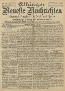 Elbinger Neueste Nachrichten, Nr. 165 Mittwoch 17 Juli 1912 64. Jahrgang