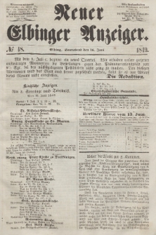 Neuer Elbinger Anzeiger, Nr. 48. Sonnabend, 16. Juni 1849