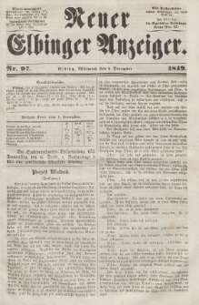Neuer Elbinger Anzeiger, Nr. 97. Mittwoch, 5. Dezember 1849