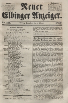 Neuer Elbinger Anzeiger, Nr. 116. Sonnabend, 9. Februar 1850