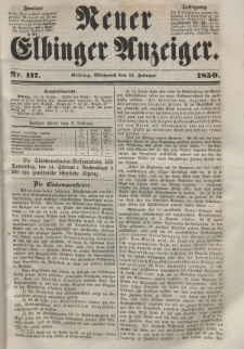 Neuer Elbinger Anzeiger, Nr. 117. Mittwoch, 13. Februar 1850