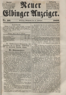 Neuer Elbinger Anzeiger, Nr. 117. Mittwoch, 13. Februar 1850