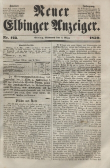 Neuer Elbinger Anzeiger, Nr. 123. Mittwoch, 6. März 1850
