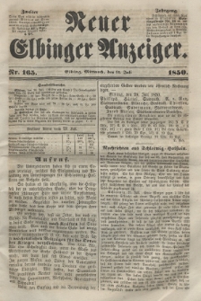 Neuer Elbinger Anzeiger, Nr. 165. Mittwoch, 31. Juli 1850