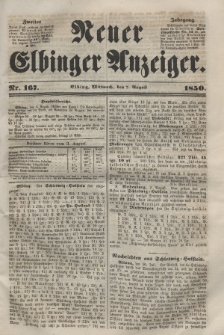 Neuer Elbinger Anzeiger, Nr. 167. Mittwoch, 7. August 1850