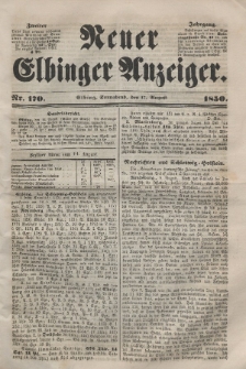 Neuer Elbinger Anzeiger, Nr. 170. Sonnabend, 17. August 1850