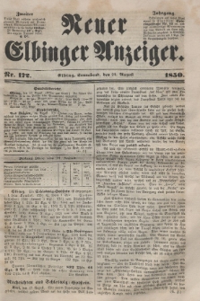 Neuer Elbinger Anzeiger, Nr. 172. Sonnabend, 24. August 1850