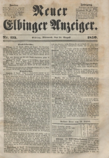 Neuer Elbinger Anzeiger, Nr. 173. Mittwoch, 28. August 1850