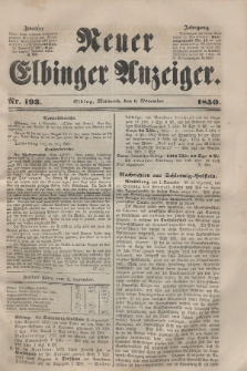Neuer Elbinger Anzeiger, Nr. 193. Mittwoch, 6. November 1850