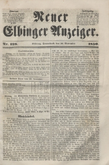 Neuer Elbinger Anzeiger, Nr. 198. Sonnabend, 23. November 1850