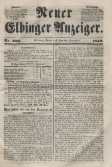 Neuer Elbinger Anzeiger, Nr. 200. Sonnabend, 30. November 1850