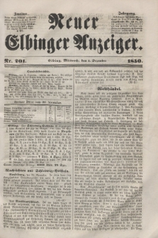 Neuer Elbinger Anzeiger, Nr. 201. Mittwoch, 4. Dezember 1850
