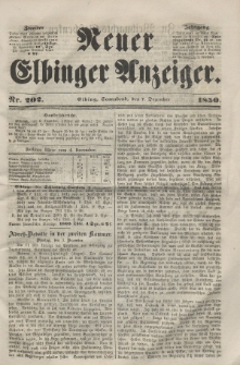 Neuer Elbinger Anzeiger, Nr. 202. Sonnabend, 7. Dezember 1850