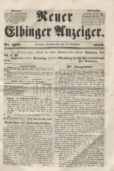 Neuer Elbinger Anzeiger, Nr. 206. Sonnabend, 21. Dezember 1850