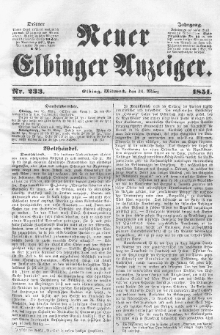 Neuer Elbinger Anzeiger, Nr. 233. Mittwoch, 26. März 1851
