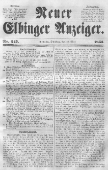 Neuer Elbinger Anzeiger, Nr. 247. Dienstag, 13. Mai 1851