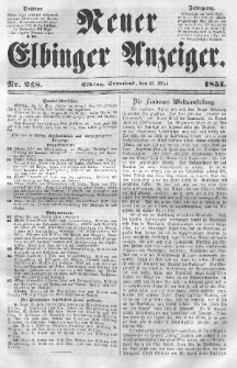 Neuer Elbinger Anzeiger, Nr. 248. Sonnabend, 17. Mai 1851