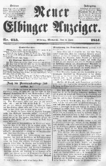 Neuer Elbinger Anzeiger, Nr. 253. Mittwoch, 4. Juni 1851